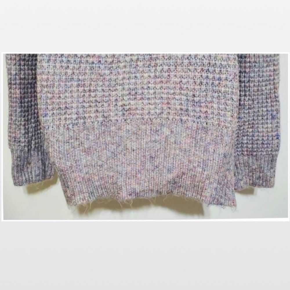 New Falls Creek Sweater Womens Plus 3X Hi Low Purple Grey Ombre Fuzzy Knit NWT - Picture 11 of 16